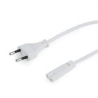 Кабель живлення Cablexpert CEE7/16-C7, 1.8 м, білий (PC-184/2-W)