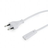 Кабель живлення Cablexpert CEE7/16-C7, 1.8 м, білий (PC-184/2-W)