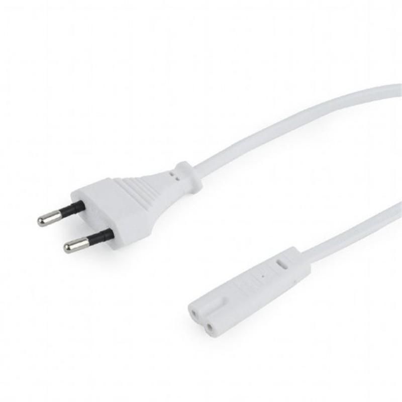 Кабель живлення Cablexpert CEE7/16-C7, 1.8 м, білий (PC-184/2-W)