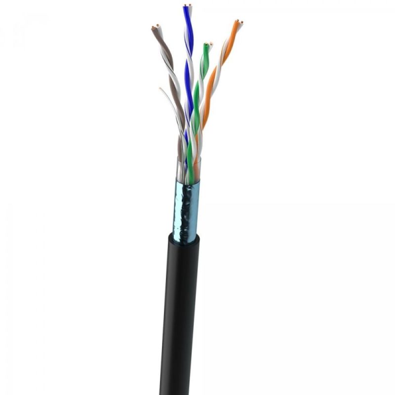 Кабель для внешней прокладки OK-Net КППЭ-ВП (100) FTP, CAT5е, 4х2х0.51, бухта 305м (49330)