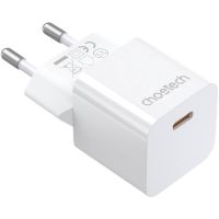 Зарядний пристрій 1xUSB-С 20W PD білий Choetech (PD5010-EU-WH)