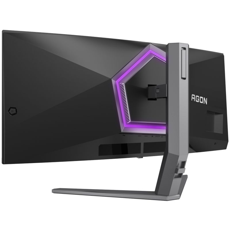 TFT 34" AOC AG346UCD, QD-OLED, UWQHD, 175Гц, 0,03мс, вигнутий, HDMIx2, DP, USB-hub, HAS, чорно-сірий (AG346UCD)