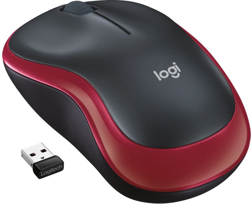 Мишка Logitech M185 бездротова, Red (new) (910-002237)