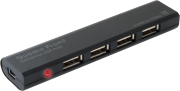 Хаб USB 2.0 -> 4xUSB 2.0 Black Defender (83200)