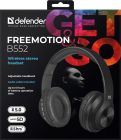 Гарнітура Defender FreeMotion B552 Bluetooth+3,5мм, Black (63552)