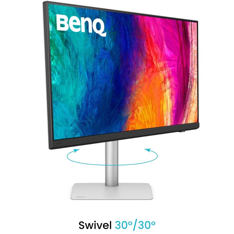 TFT 32" BenQ PD3226G, IPS, 4K, 144Hz, HDMI, DP, USB-C, HAS, Pivot, кол., біло-сріблястий (9H.LMVLA.TBE)