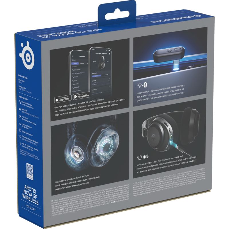 Ігрова гарнітура SteelSeries Arctis Nova 3P Wireless MultiPlatform Black (61686)