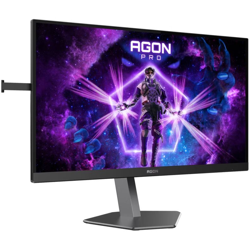 TFT 24.1" AOC AG246FK6, Ultra-Fast TN eSports, 610Hz, 2xHDMI, DP, USB-hub, HAS, Pivot, чорно-сірий (AG246FK6)