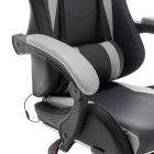 Крісло ігрове AGN 3 клас,120 кг, 100мм, RGB підсвітка, чорно-сіре (AGN09-25)