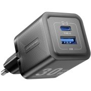 Зарядний пристрій 2xUSB 30W (USB-A/USB-C) + USB-C cable М-М  Black Vention (TZ-FEQB0-EU-01)