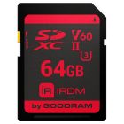 Memory card SD 64Gb GoodRAM IRDM SDXC V60 UHS-II U3 Retail (IR-S6B0-0640R11)