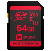 Memory card SD 64Gb GoodRAM IRDM SDXC V60 UHS-II U3 Retail (IR-S6B0-0640R11)
