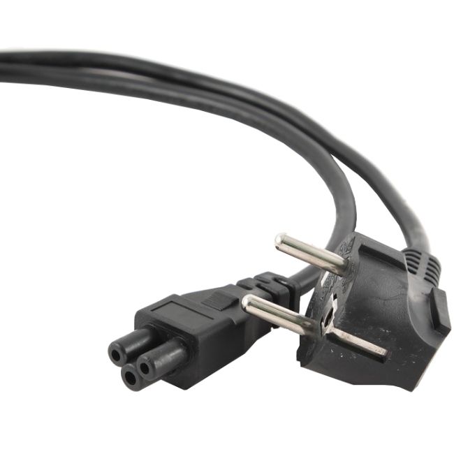 Кабель живлення 220В 0.5м, 3*0.75мм, CEE7/7-C5 Schuko Cablexpert VDE (PC-186-ML12-0.5M)