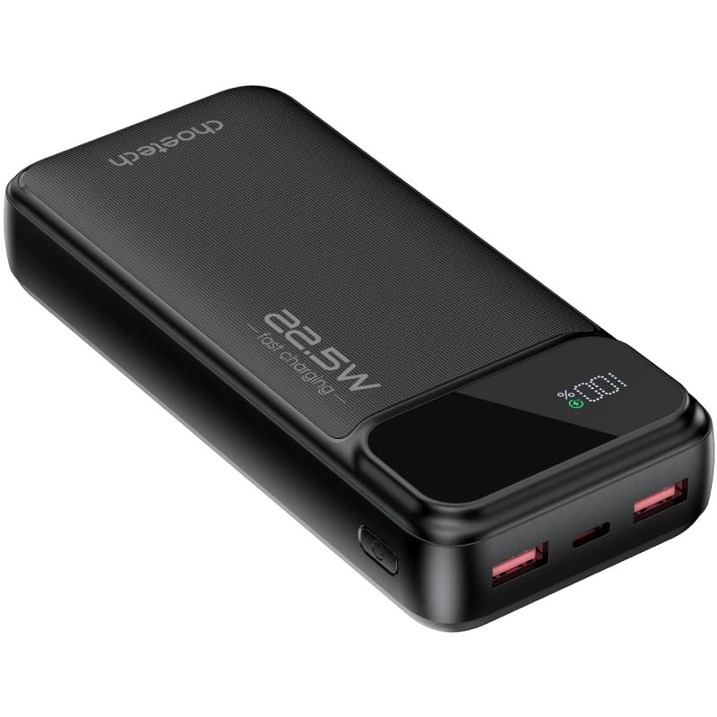 УМБ Choetech 20000mAh 22.5W PD,QC3.0 2USB-A+USB-C In/Out Black (B729-ACBK)