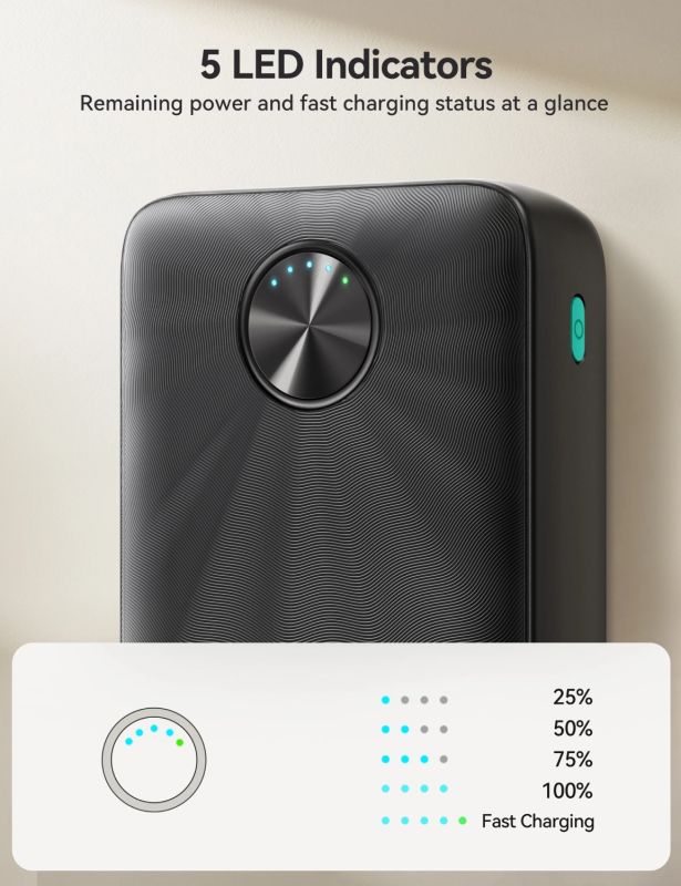 УМБ Joyroom 20000mAh 22,5W PD,QC3.0, 2xUSB-A, USB-C In/Out Black (JR-PBF16)