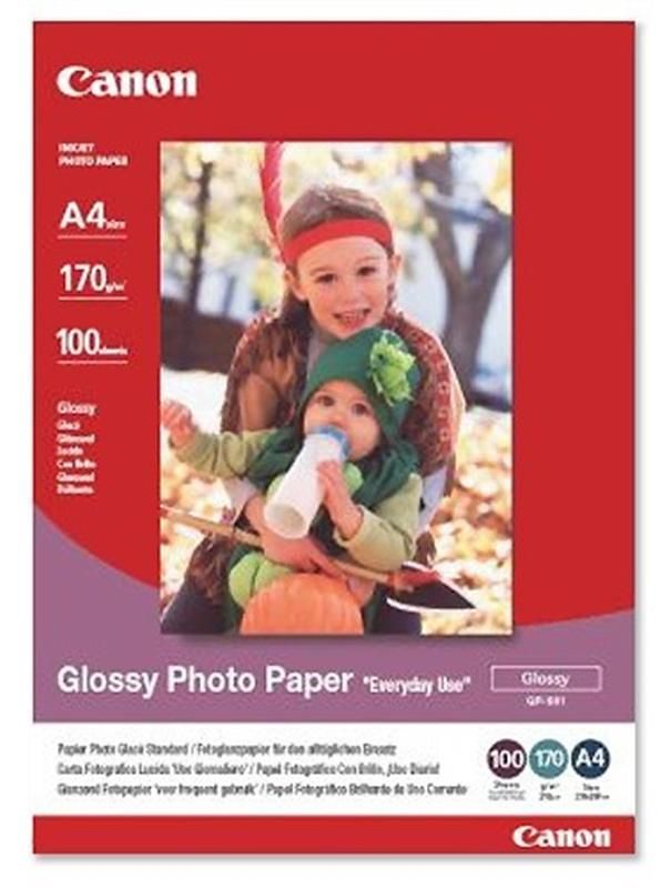 Фотобумага Canon (GP-501) Photo Paper Glossy глянцевая 170г/м2 А4 100л (0775B001)