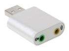 Звукова карта USB AUX jack, 2*TRS (Mic + Ear) Virtual 7.1 Channel, chip CZH-H077 (B00810)