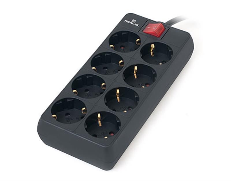 Фільтр живлення REAL-EL RS-8 Protect 1.8 м Black (EL122300021)