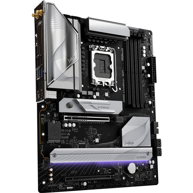 AsRock B860 LiveMixer WiFi (1851/B860, 4*DDR5, 2*PCIex16, HDMI/TB4, 4xSATA, 3xM.2, 2.5Glan, 7.1ch, A (B860 LiveMixer WiFi)