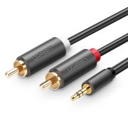 Кабель AUX Audio TRS - RCAx2 M/M 1.0м UGREEN AV102 Чорний (10772)