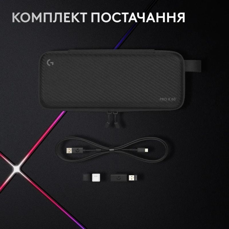 Клавиатура беспроводная Logitech G PRO X 60 TKL GX Optical Tactile Black (920-011911)