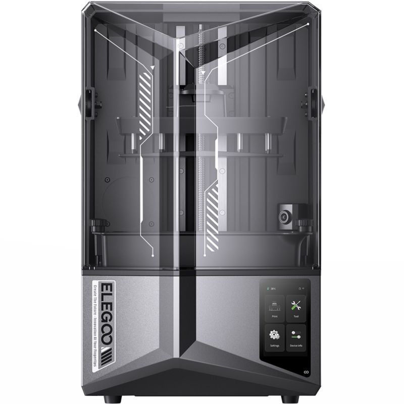 Принтер 3D ELEGOO Saturn 4 Ultra 12K(LCD ±0.1 mm Chitubox MSLA 218.88x122.88x220 mm WiFi USB сірий) (50.101.036300)