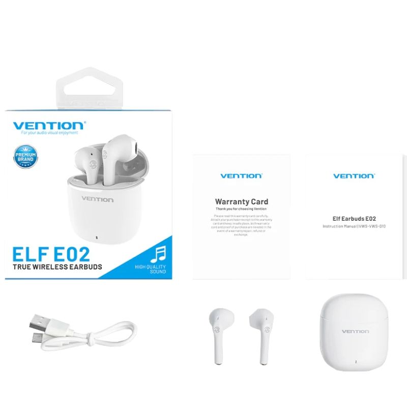 Навушники TWS Vention Elf Earbuds E02 White (NBGW0)