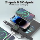 УМБ Choetech Magnetic Wireless 10000mAh 22.5W,PD,QC3.0 USB-A,2xUSB-C AppleWatchcharg,build in type-C (B695-BK)