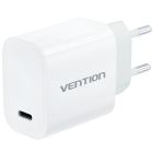 Зарядний пристрій 1xUSB-C 30W + USB-C cable М-М  White Vention (G18W0-EU)