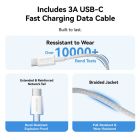 Зарядний пристрій 1xUSB-C 30W + USB-C cable М-М  White Vention (G18W0-EU)