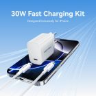 Зарядний пристрій 1xUSB-C 30W + USB-C cable М-М  White Vention (G18W0-EU)