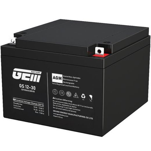 Акумуляторна батарея GEM Battery 12V-30Ah, AGM, L2/T2, (GS 12-30) (GS 12-30)