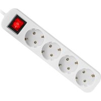 Power filtr 1.8м Defender S418, 4 розетки, з вимикачем, заземленням (992370)