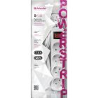 Power filtr 1.8м Defender S418, 4 розетки, з вимикачем, заземленням (992370)