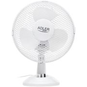 Вентилятор AdlerAD 7302 white настільний/ 45Вт/ D=23см/ автоповорот/ білий (AD7302)