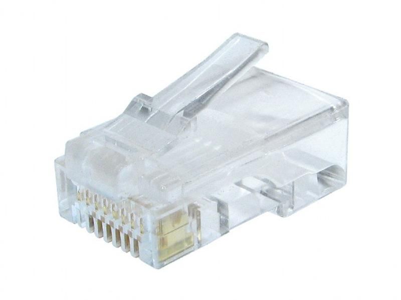 Конектор RJ 45 Cablexpert 8P8C, Cat.6, із позолоченими контактами (50 шт/уп) (LC-8P8C-002/50)