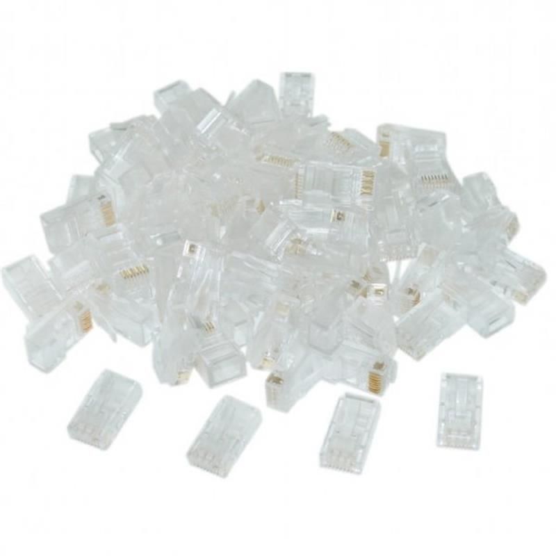 Конектор RJ 45 Cablexpert 8P8C, із позолоченими контактами (100 шт/уп) (LC-8P8C-002/100)