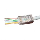 Конектор RJ 45 Cablexpert екранований, із позолоченими контактами, з наскрізними отворами (10 шт/уп) (LC-PTF-01/10)