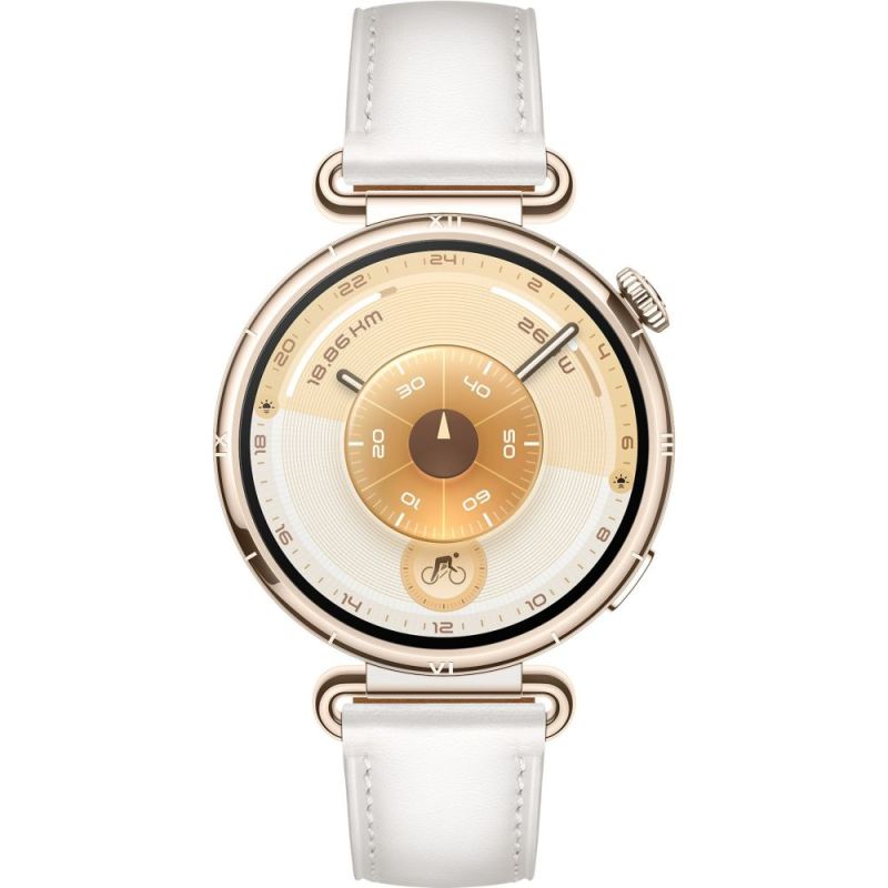 Смарт-часы Huawei Watch GT 6 41mm Gold with White Composite Leather Strap (55020FTN)