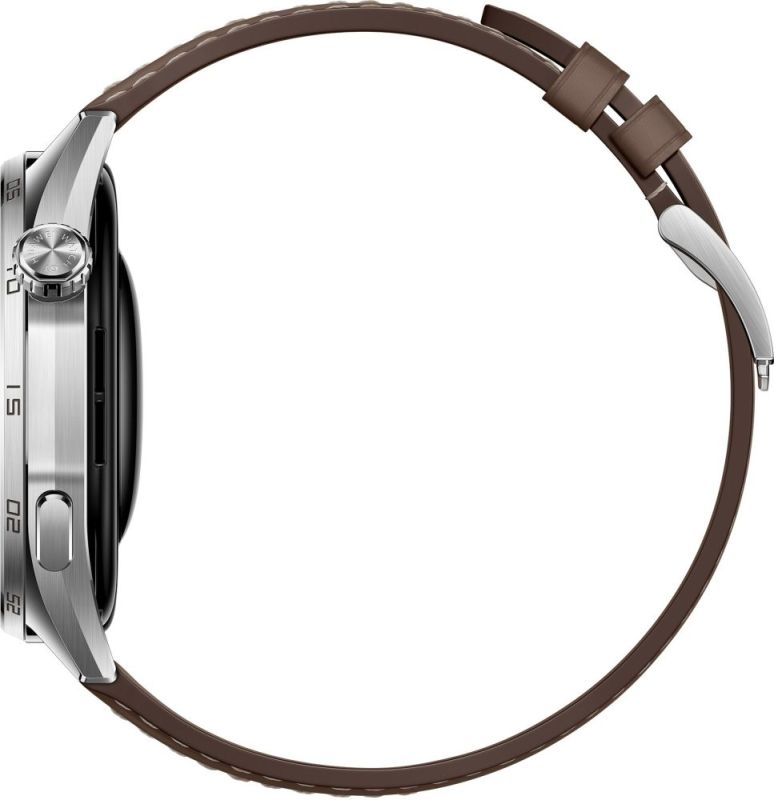 Смарт-годинник Huawei Watch GT 6 46mm Steel with Brown Composite Leather Strap (55020FTW)