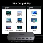 Док-станція USB3.2 Type-C --> HDMIx2,4K60Hz/4xUSB-A/2xUSB-C3.2/DP4K60Hz/RJ45/SD/TF/AUX PD 100W CM681 (15978)