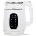 Електрочайник Adler AD 1305 white silver 1850-2200Вт/ 1.7л/ скло/ встановлення температури/ (AD1305WS)