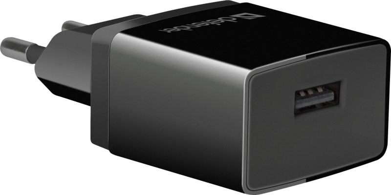 Зарядний пристрій 1xUSB 11W 2.1А + кабель micro-USB UPC-11 чорний Defender (83556)