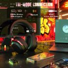 Ігрова гарнітура Attack Shark L30PRO Wireless,2.4GHz/Bluetooth/3.5mm AUX/AUX-to-Type-C,Black and Red (L30PROBR_AS)