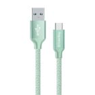 Кабель ColorWay USB - USB Type-C (M/M), 2.4 А, 2 м, Mint (CW-CBUC008-MT)