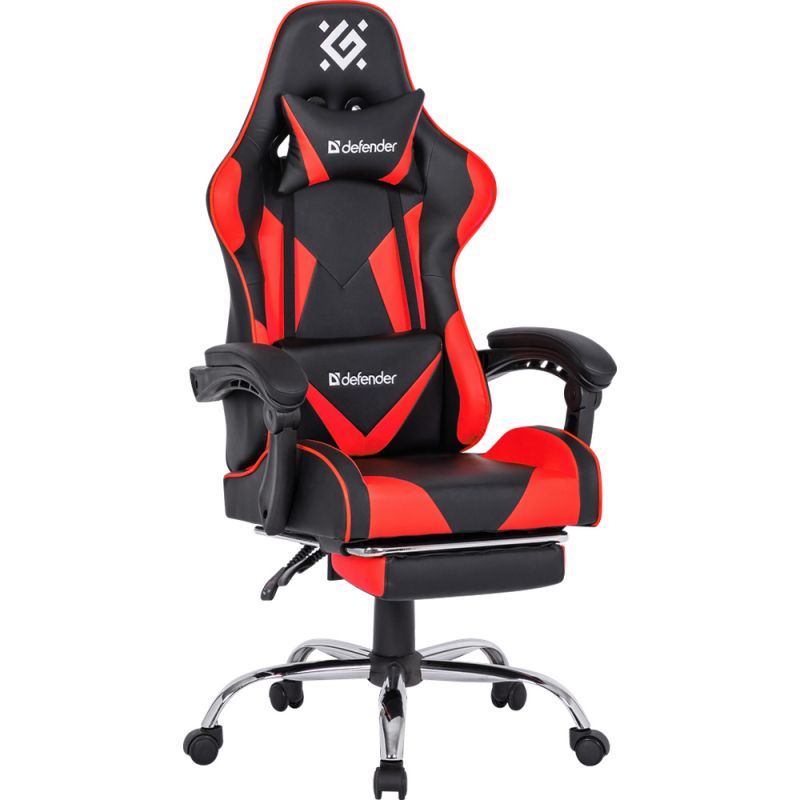 Крісло ігрове Defender Pilot, 60мм поліуретан, Black/Red (64354)
