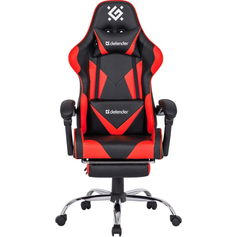 Крісло ігрове Defender Pilot, 60мм поліуретан, Black/Red (64354)