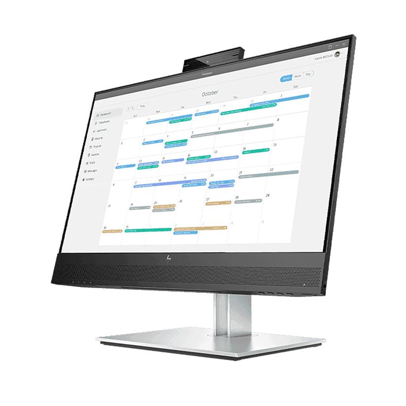 TFT 23.8" HP E24mv G4, IPS, VGA, HDMI, DP, USB, Cam, HAS, Pivot, колонки, сріблястий (169L0AA)