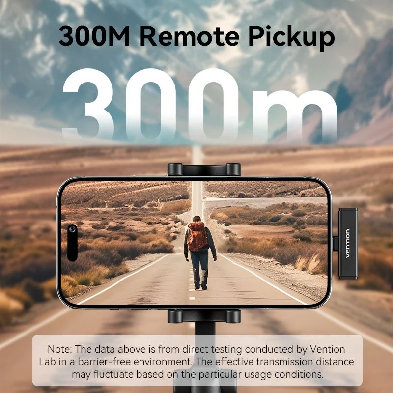 Бездротовий подвійний петличний мікрофон Vention USB-C 2-Pack Wireless Lavalier with Charging Case (NCAB0)