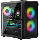 Корпус LogicConcept PORTOS MESH+GLASS ARGB fans 3x120mm BLACK без БЖ mATX (AM-PORTOS-10-0000000-0002)